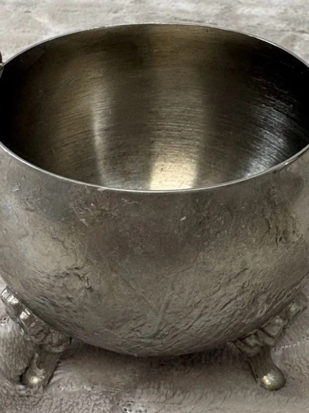 Silver-Tone Footed Serving Bowl - Classic Home Dining